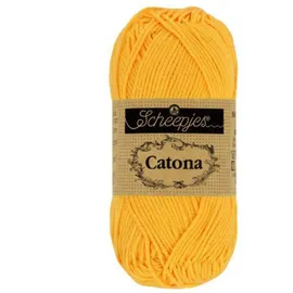 Scheepjes - Scheepjes 208 Gelb Gold Catona Garn - 1x50g