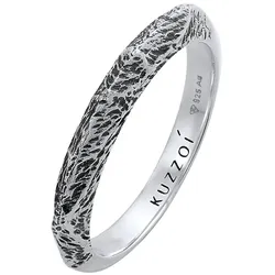 KUZZOI Herren Bandring Schmal Used Look 925 Silber Herrenschmuck   
