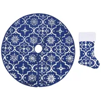 vidaXL Weihnachtsbaumdecke 150 cm Blau