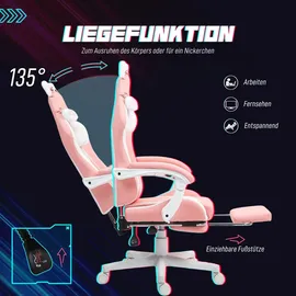 Homcom Gaming Stuhl Rosa