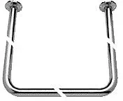 Brausevorhangstange U-Form 1000x1000x1000mm, Baukasten-System, chrom