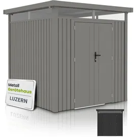 Juskys Gerätehaus Luzern Pro 2,30 x 2,30 m Taupe