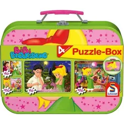 SCHMIDT SPIELE 55595 Kinderpuzzle-Box, 2 x 60, 2 x 100 Teile - Bibi Blocksberg,