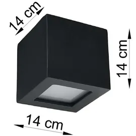 Sollux Lighting Wandleuchte (nicht enthalten) 14 cm Schwarz