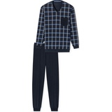 SCHIESSER Schiesser, Herren, Pyjama, »"Comfort Organic Cotton Schlafanzug, Blau, 48