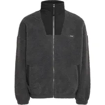 !Solid Fellimitatjacke SOLID "Fellimitatjacke SDMarkcom", Herren, Gr. S, grau (iron gate), Obermaterial: 100% Polyester PES., Jacken