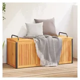 vidaXL Gartenbox 110x45x42/53 cm Massivholz Akazie und Stahl