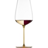 Eisch Weinglas "INSPIRE SENSISPLUS, Made in Germany" Trinkgefäße Gr. Ø 10,0 cm x 25,3 cm, 740 ml, 2 tlg., gelb (amber) Weingläser und Dekanter Veredelung der farbigen Stiele in Handarbeit, 2-teilig