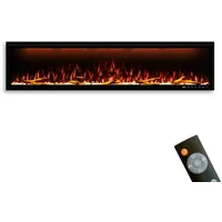 GARLIVO Elektrokamin Smart Wall Elektrokamin Einbau/ Wandkamin LED, Elektrischer Kamin mit Fernbedienung, Timer, 3D Flammenspiel, LED Feuer 188 cm