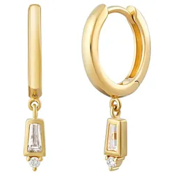 caï Creole 925/- Sterling Silber Zirkonia Zirkonia Creolen   Weiss Damen 