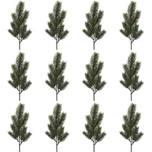 Creativ green Winterliche Kunstpflanze CREATIV GREEN "Weihnachtsdeko", grün, H:40cm, Kunststoff, Kunstpflanzen, Zweig, 12 Stück im Set