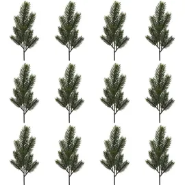 Creativ green Winterliche Kunstpflanze CREATIV GREEN "Weihnachtsdeko", grün, H:40cm, Kunststoff, Kunstpflanzen, Zweig, 12 Stück im Set