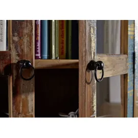 MASSIVMOEBEL24.DE Vitrine Altholz 90x40x180 mehrfarbig lackiert NATURE OF SPIRIT #52