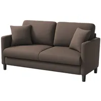 Vesgantti Sofa 3/2 Sitzer Sofa Gästesofa Modern Couch 3er/2er Sitzsofa mit Wurfkissen braun 193 cm