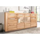 Home Affaire Sideboard »Kolding«, Breite 200 cm mit 2 Glastüren und 2 Holztüren, beige