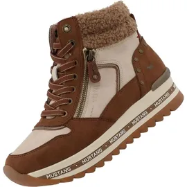 Mustang Damen Stiefelette sportliche Plateau-Sohle 15M0312003, Größe:38 EU, Farbe:Braun