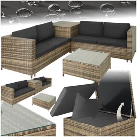 Tectake Siena Loungeset dunkelgrau