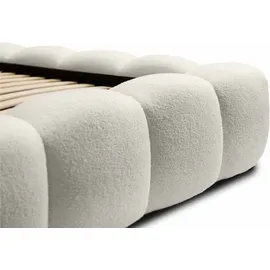 luxusbetten24 Designer Polsterbett Boston Bouclé mit Stauraum - Beige