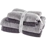 Vossen Frottierset Batoni, Grau, Textil, 4-teilig, Uni, ISO 9001, Fkt, Made in Austria, Oeko-Tex® Standard 100, hochwertige Qualität, Badtextilien, Handtuch-Sets