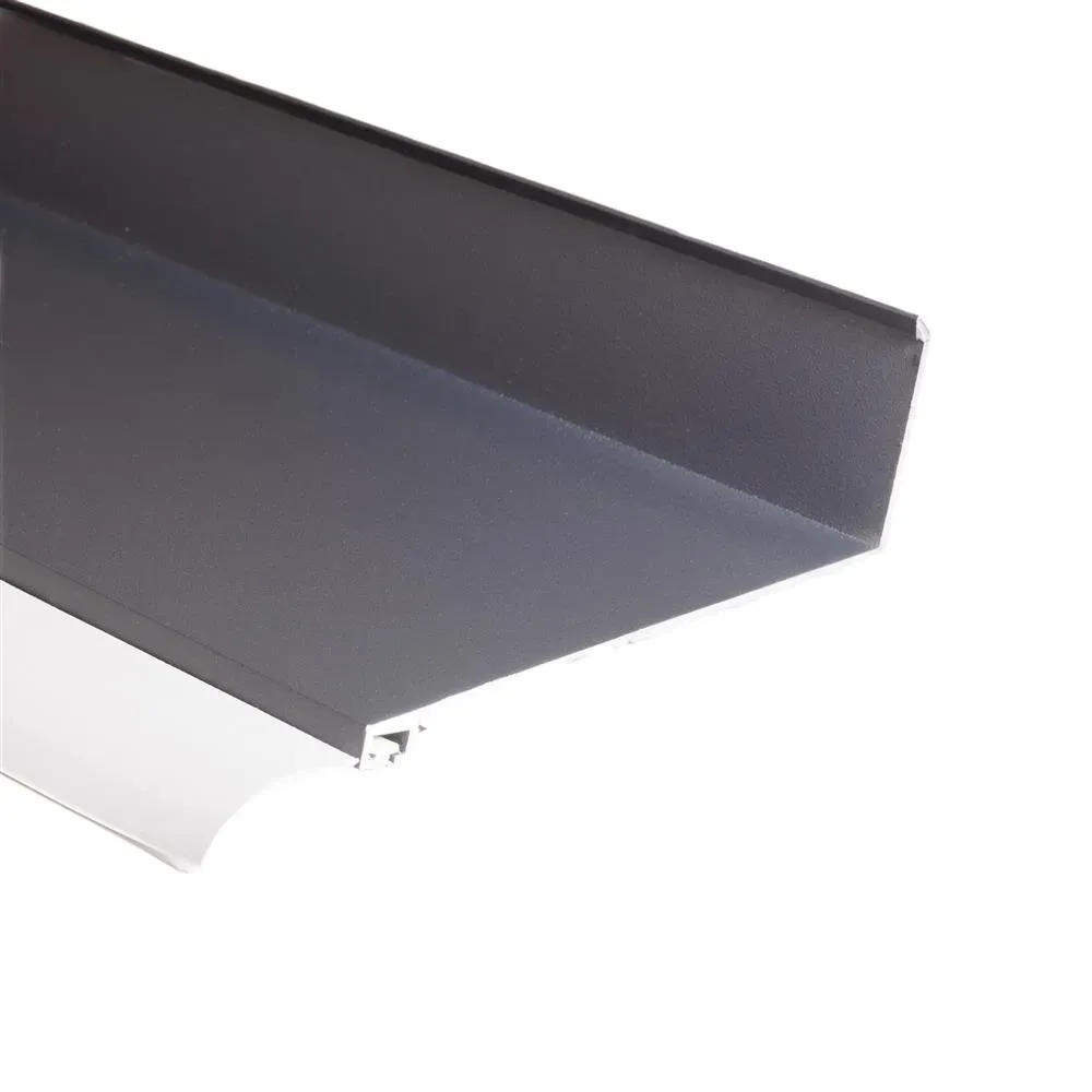 Wandanschlußprofil Alu 120 mm 4100 mm anthrazit RAL 7016 inkl. Dichtung