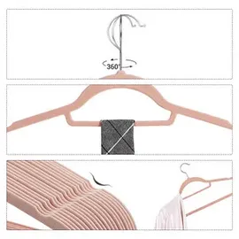 Songmics Kleiderbügel rosa, 50 St.