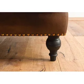 MASSIVMOEBEL24.DE Sofa 2-Sitzer Echtleder 140x84x94 braun CHESTERFIELD #106