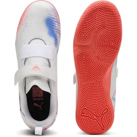 Puma Future 8 Play IT Hallenschuhe Kinder Puma white/Puma black/glowing red 33