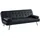 vente-unique Schlafsofa Kunstleder 2-Sitzer Schwarz