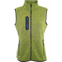James & Nicholson Strickfleece Weste Kiwi-Melange/Royal L