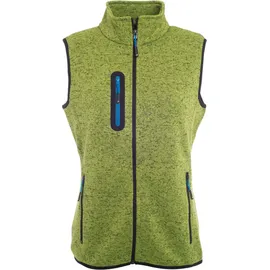 James & Nicholson Strickfleece Weste Kiwi-Melange/Royal L