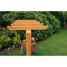 Promadino Spalier mit Pflanzkasten 140 x 64,5 cm Braun