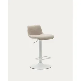 Kave Home 2er-Set Kave Home Barhocker Zenda Stoff Beige