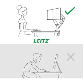 Leitz Ergo Platzsparender Dual Monitorarm Grau