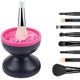 Make up Pinselreiniger,Elektrischer Pinsel Reinigungsgerät,Tragbare Make Up Brush Cleaner All in 1,USB-Automatischer Spinner Kosmetikpinselreiniger (Schwarz)