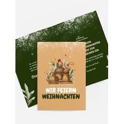 Einladungen Weihnachtskarten selbst gestalten mit Spruch und Fotos im Onlinedesigner bei Meine-Kartenmanufaktur.de