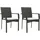 vidaXL Gartenstuhl 57,5 x 94 x 88 cm schwarz 2 St.