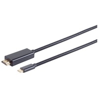 S-Conn 10-57045 Videokabel-Adapter 3 m HDMI A Stecker auf USB Typ-C Schwarz