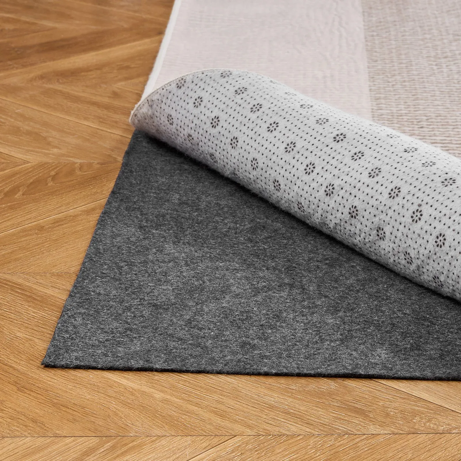 VEVOR Teppichunterlage, Antirutschmatte 1524 x 2133,6 x 3 mm, Zuschneidbarer Teppichstopper aus Polyester & TPR mit Gummipad, Rutschfest & Wasserfest, Universal für Alle Böden, Schublade & Kofferraum