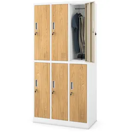 Jan Nowak IGOR Garderobenschrank 185x90x45 cm Weiß/Gold