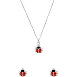 Lucardi Geschenkset 925 Silber Schmuck-Set   Damen 