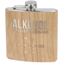 Spruchreif Flachmann Alkohol ist (k)eine Lösung 0,17l