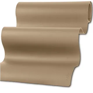 Mahewa®️ Premium Tischläufer aus Leder-Imitat - aus Kunstleder abwaschbar und wasserdicht - Tischband in Lederoptik (Eckig, 135x30, Gold / Sand)