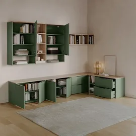 livinity® WOHNWAND Piave Grün 5 Teile