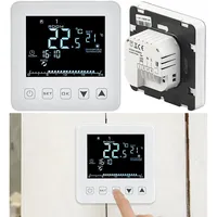 Revolt Wand-Thermostat für Fußbodenheizung, LCD, Touch-Tasten, programmierbar