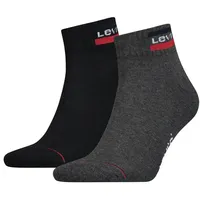 Levi's LEVIS MID CUT SPRTWR LOGO 2er Pack Grau/Schwarz 43-46