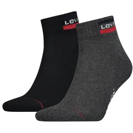 Levi's LEVIS MID CUT SPRTWR LOGO 2er Pack Grau/Schwarz 43-46