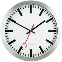 EUROTIME Funk Wanduhr 30 cm 59002-07 silber