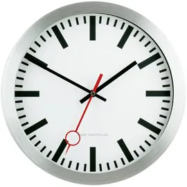 EUROTIME Funk Wanduhr 30 cm 59002-07 silber