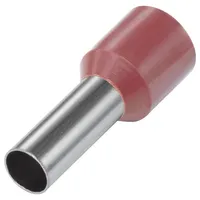 TRU Components 1572425 Aderendhülse 10 mm2 Teilisoliert Rot 100