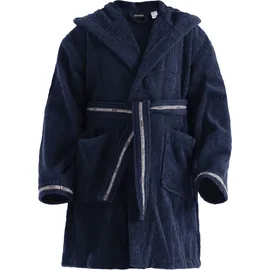 Bruno Banani Kinderbademantel BRUNO BANANI "Danny, Ideal für Zuhause, Schwimmbad oder im Urlaub" Gr. 104, blau (marine), L:61cm, Walkfrottee, Hausmäntel, mit Logostreifen, aus 100% Baumwolle